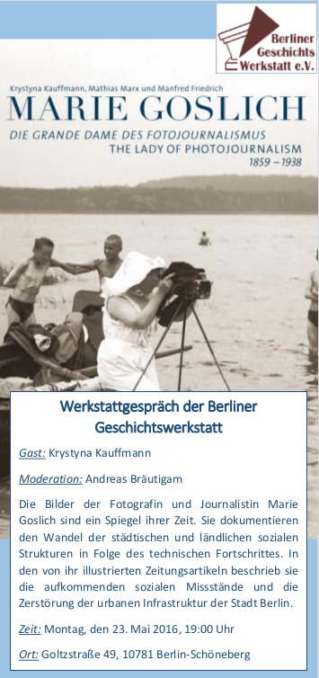 Werkstattgespräch in der Berliner Geschichtswerkstatt am 23.05.2016