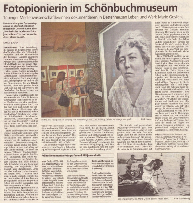 Presseartikel im Schwäbischen Tagblatt