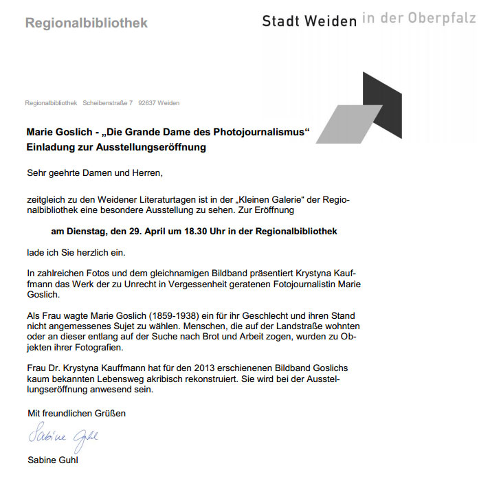 Eröffnung der Ausstellung in Weiden